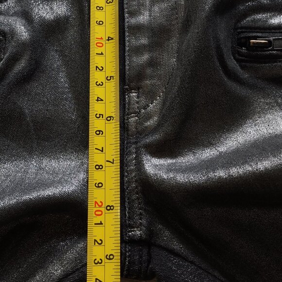 Diesel Women 27 Fits 28x29 Skinzee-Bk Super Slim Skinny Biker Ankle Zips Sparkle - Picture 14 of 15